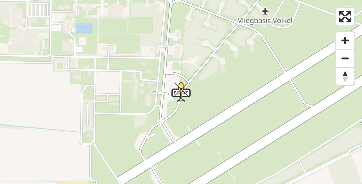 Routekaart van de vlucht: Lifeliner 3 naar Vliegbasis Volkel, Zeelandsedijk