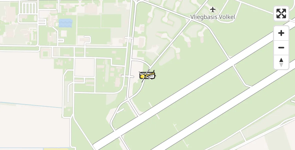 Routekaart van de vlucht: Lifeliner 3 naar Vliegbasis Volkel, Zeelandsedijk