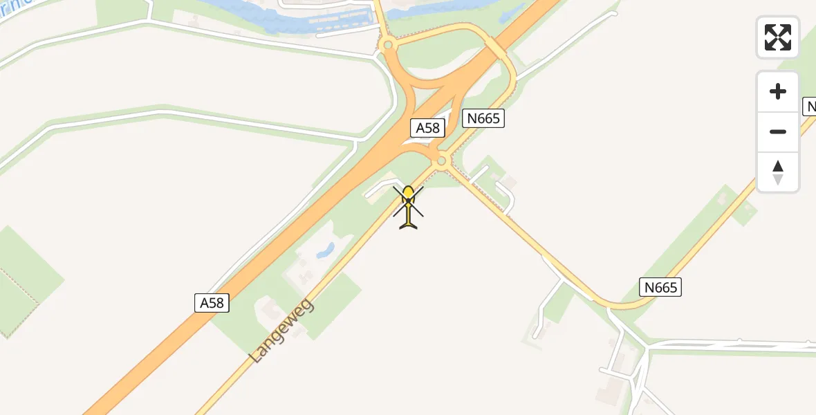 Routekaart van de vlucht: Lifeliner 2 naar Nieuw- en Sint Joosland