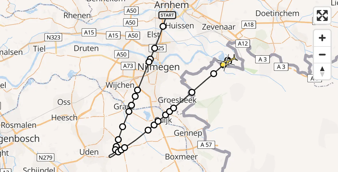 Routekaart van de vlucht: Lifeliner 3 naar Tolkamer, De Draai