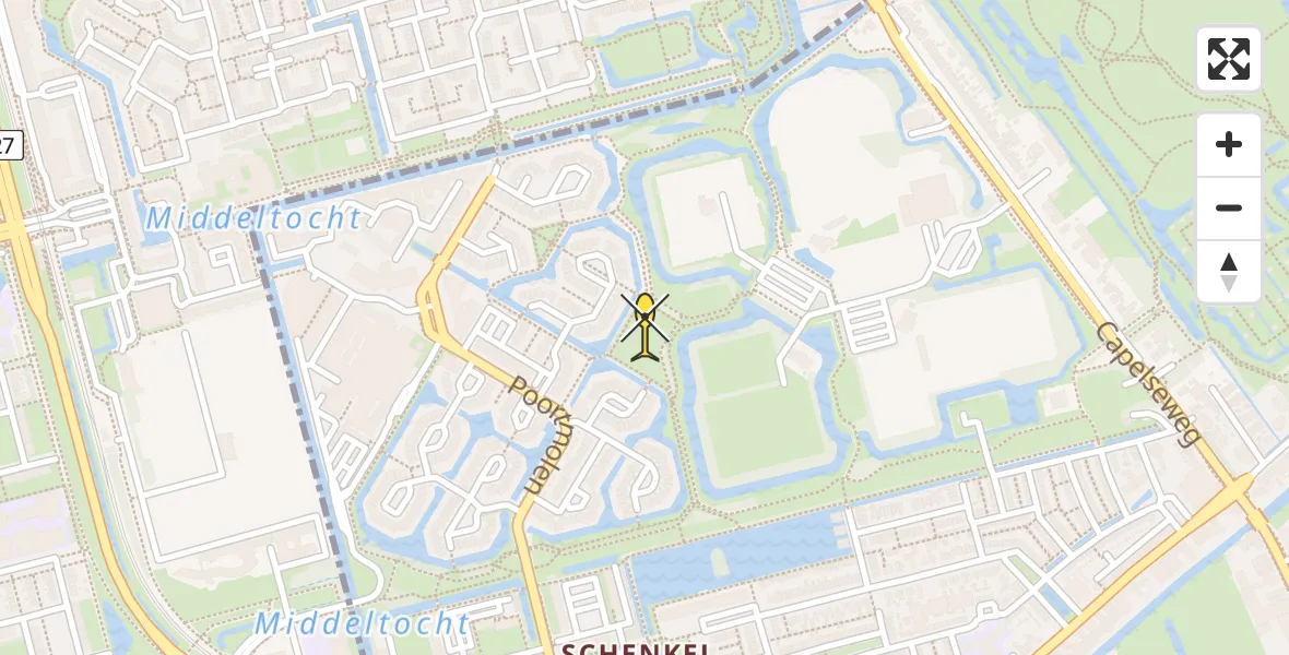 Routekaart van de vlucht: Lifeliner 2 naar Capelle aan den IJssel