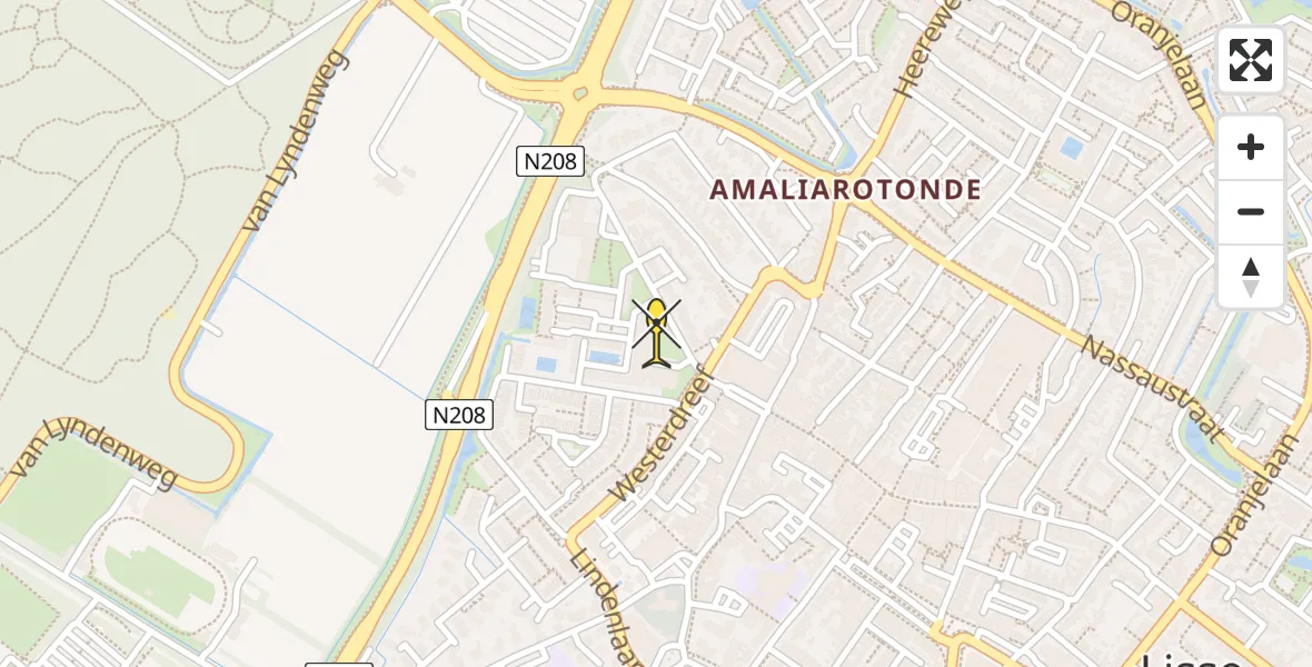 Routekaart van de vlucht: Lifeliner 1 naar Lisse