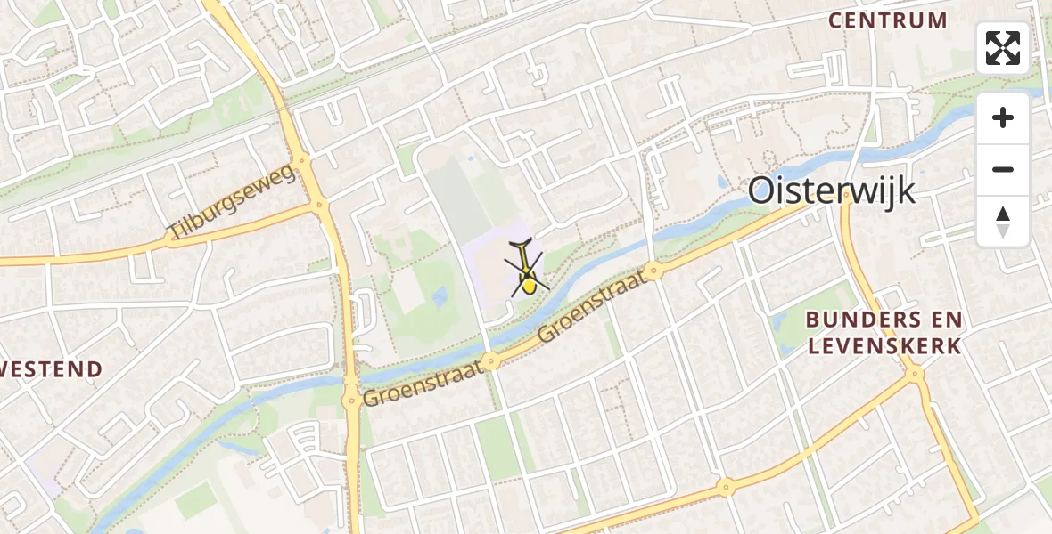 Routekaart van de vlucht: Lifeliner 3 naar Oisterwijk