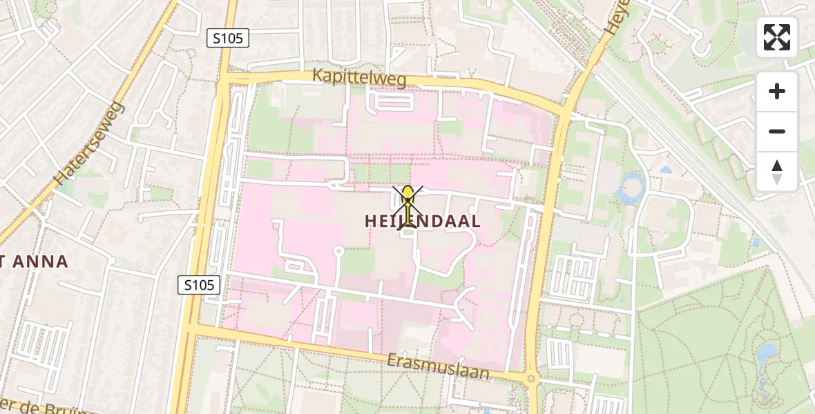 Routekaart van de vlucht: Lifeliner 3 naar Radboud Universitair Medisch Centrum