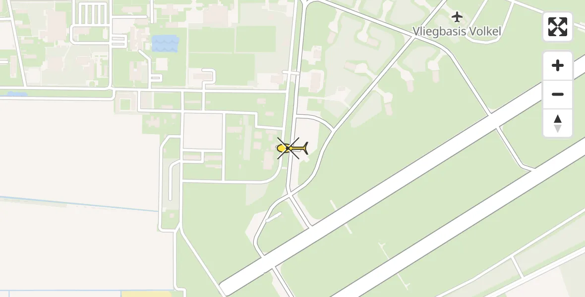 Routekaart van de vlucht: Lifeliner 3 naar Vliegbasis Volkel