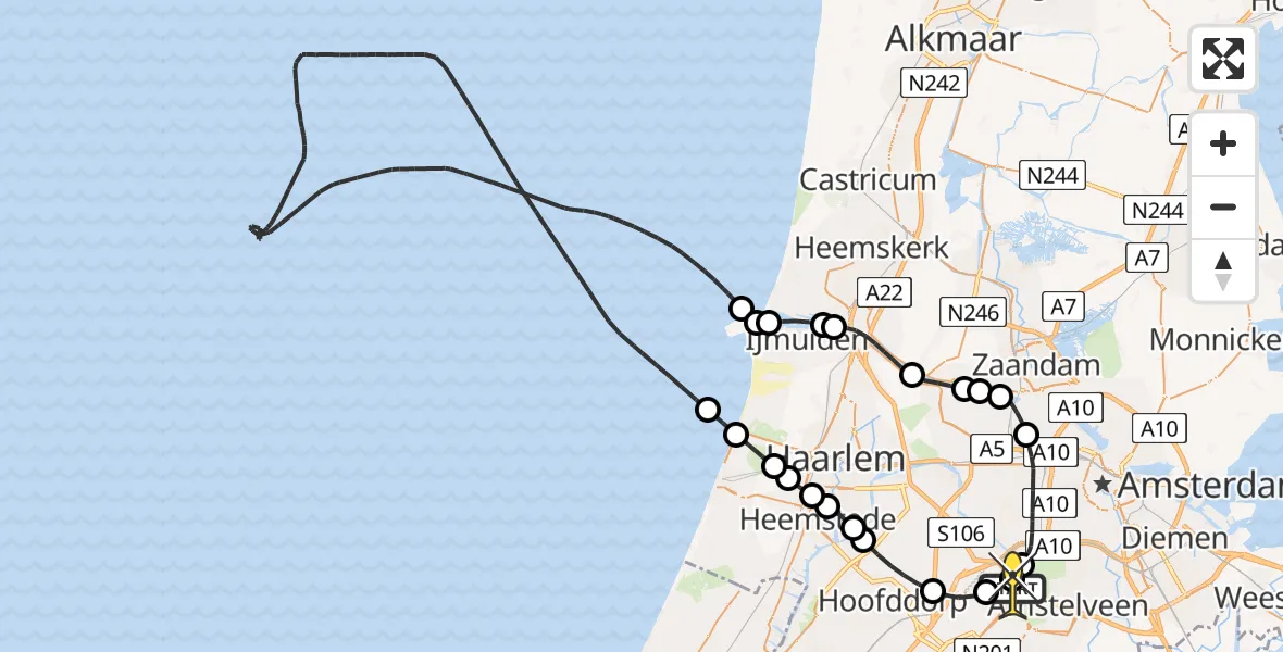 Routekaart van de vlucht: Politieheli naar Schiphol, Ceintuurbaan