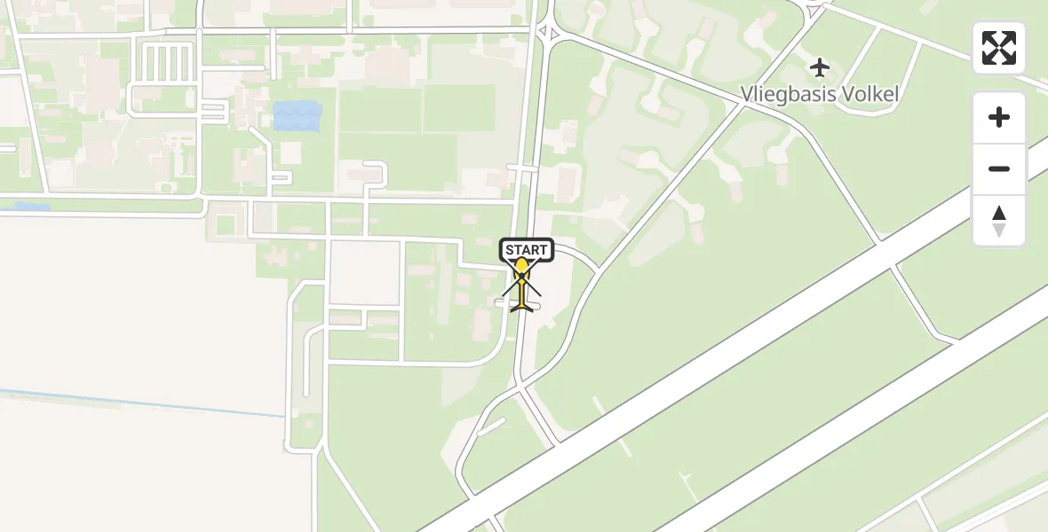 Routekaart van de vlucht: Lifeliner 3 naar Vliegbasis Volkel, Zeelandsedijk