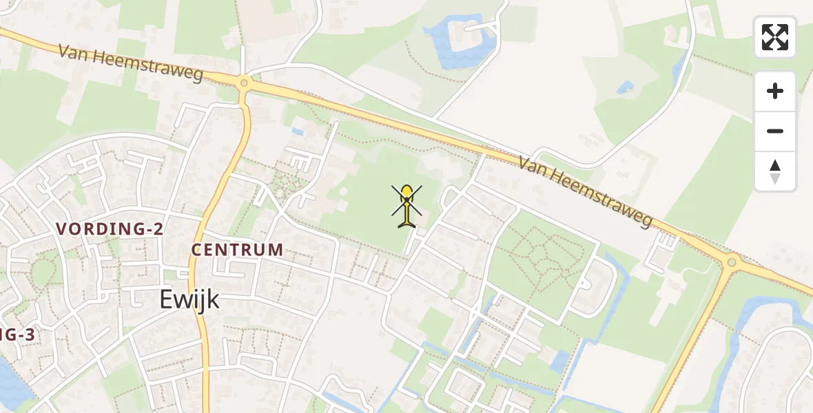 Routekaart van de vlucht: Lifeliner 3 naar Ewijk