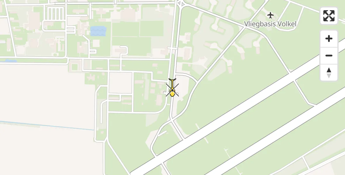 Routekaart van de vlucht: Lifeliner 3 naar Vliegbasis Volkel