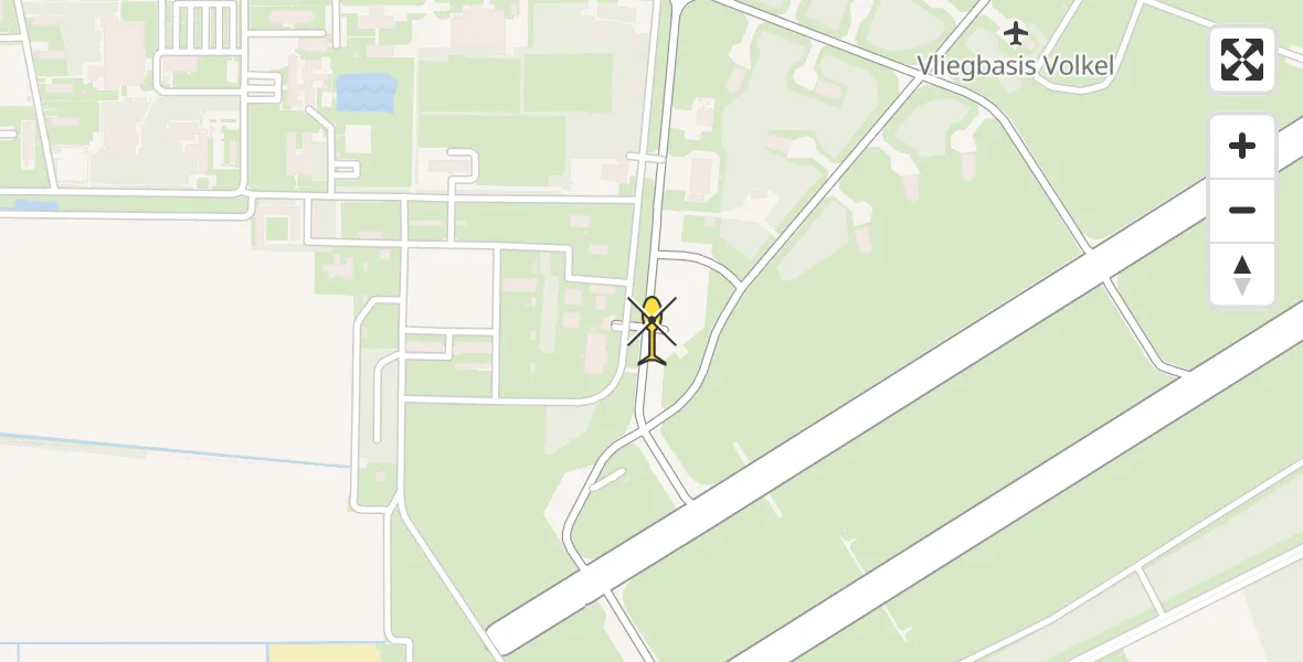 Routekaart van de vlucht: Lifeliner 3 naar Vliegbasis Volkel
