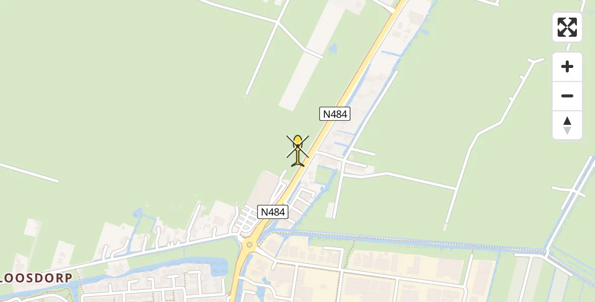 Routekaart van de vlucht: Lifeliner 3 naar Leerdam