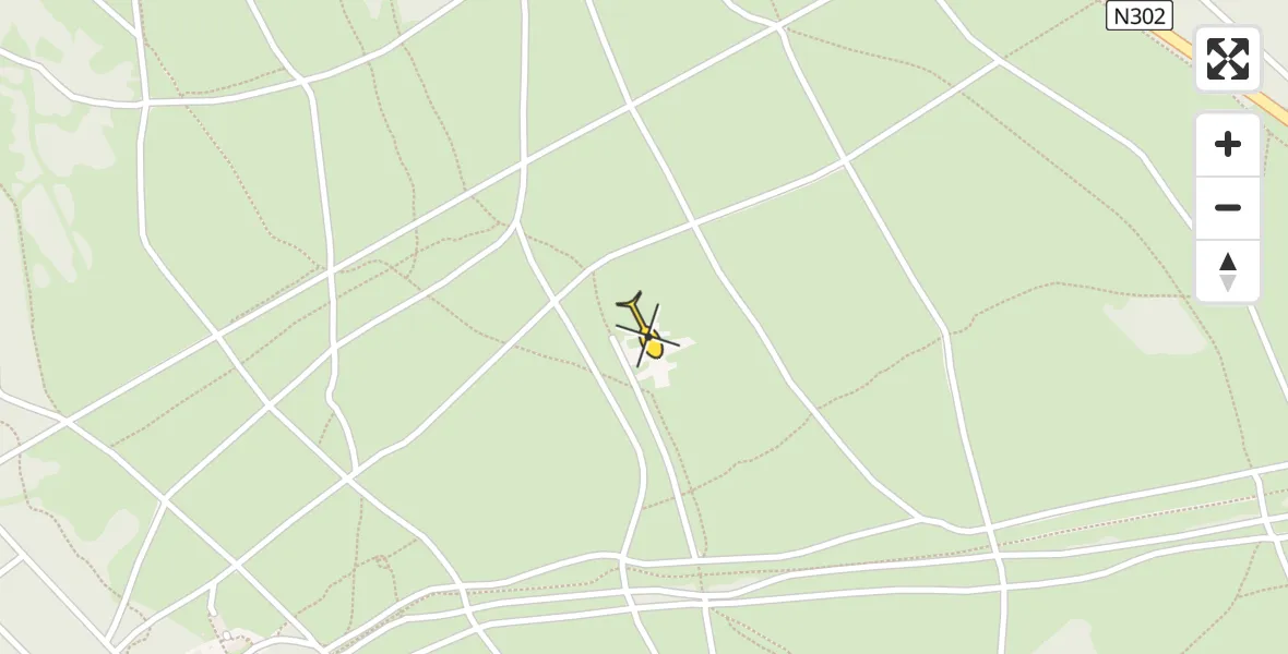 Routekaart van de vlucht: Politieheli naar Ermelo