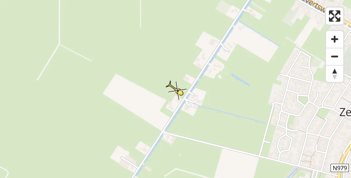 Routekaart van de vlucht: Lifeliner 4 naar Zevenhuizen