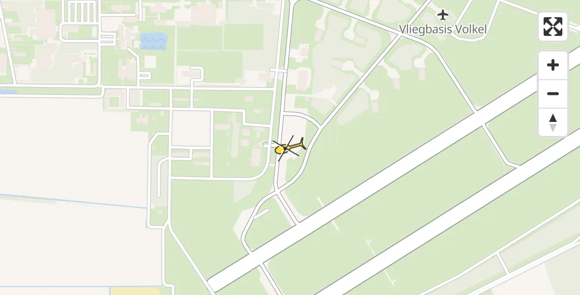 Routekaart van de vlucht: Lifeliner 3 naar Vliegbasis Volkel