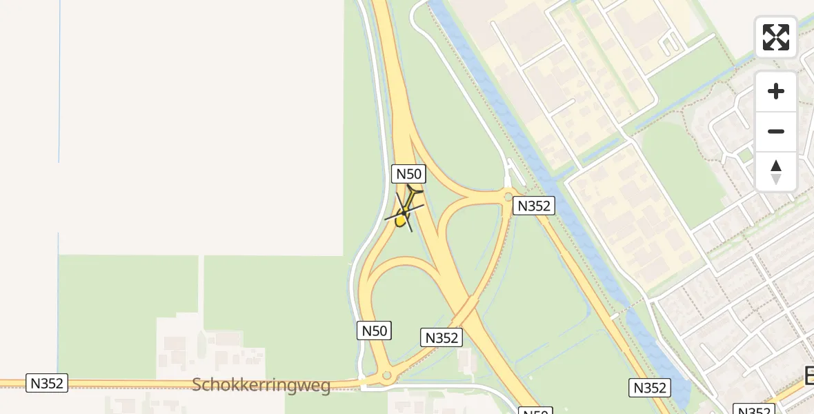 Routekaart van de vlucht: Lifeliner 1 naar Ens