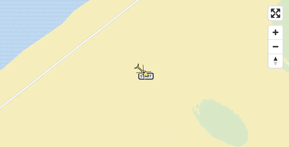 Routekaart van de vlucht: Politiehelikopter naar Vlieland, Vliehors