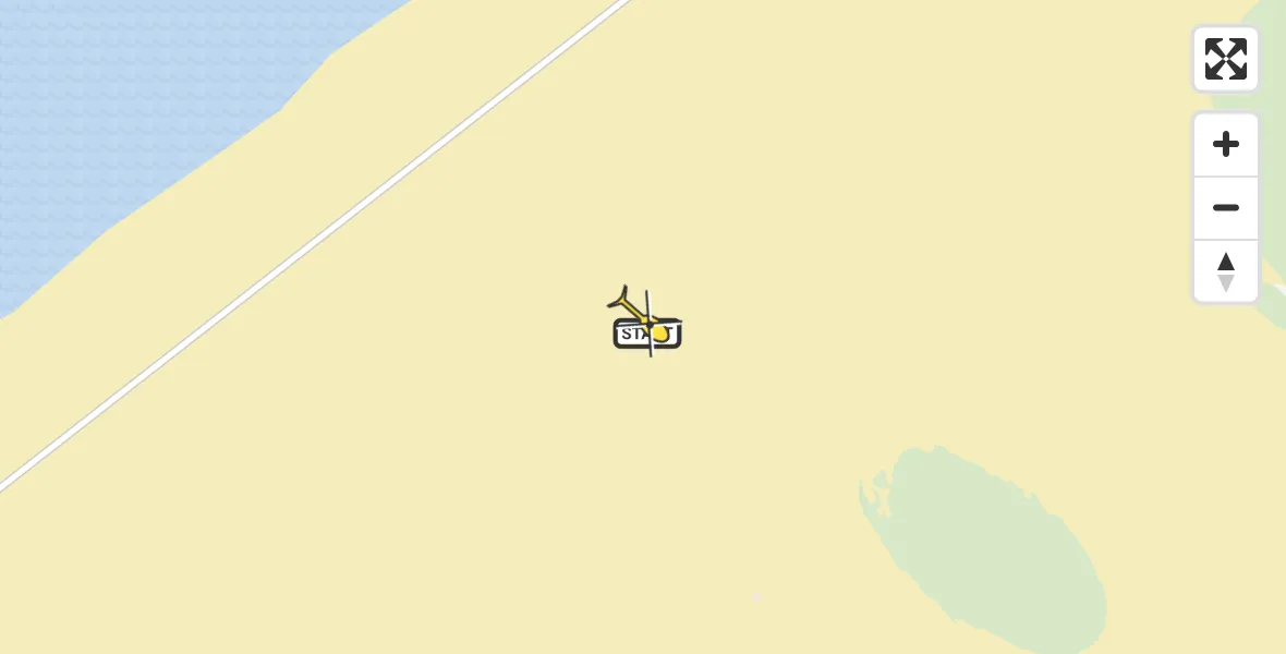 Routekaart van de vlucht: Politieheli naar Vlieland, Vliehors