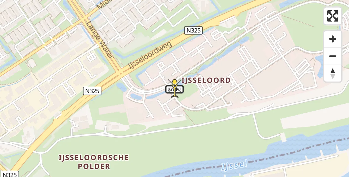 Routekaart van de vlucht: Lifeliner 3 naar Arnhem, Meander