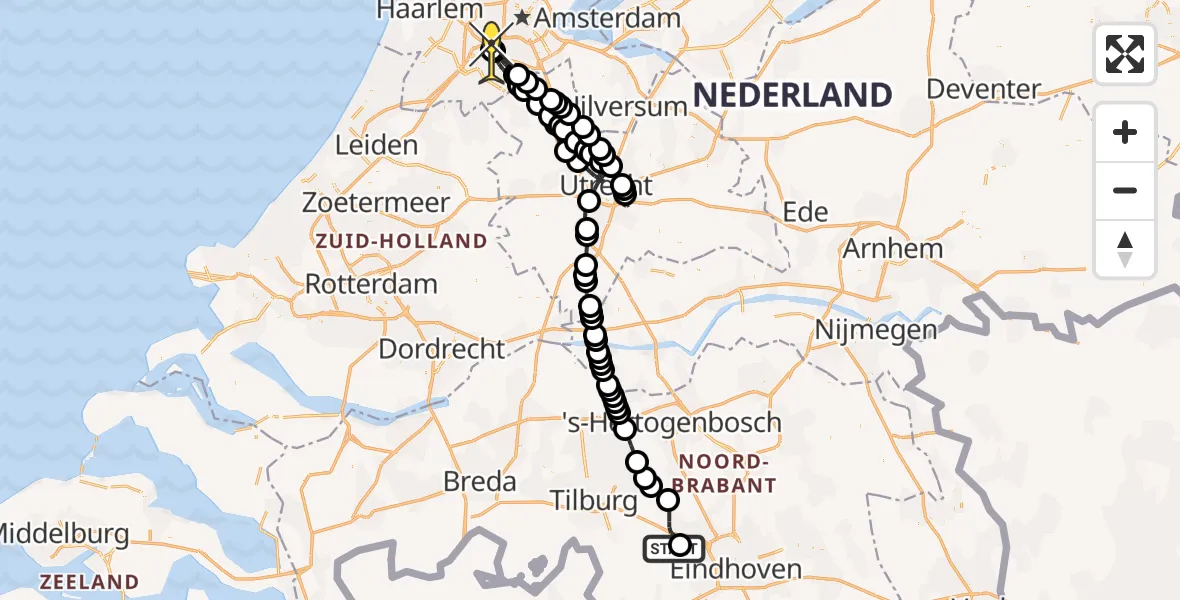 Routekaart van de vlucht: Politieheli naar Schiphol, Tankbaan