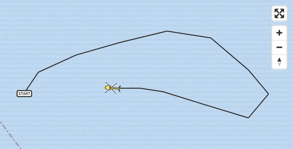 Routekaart van de vlucht: Politiehelikopter naar Lelystad