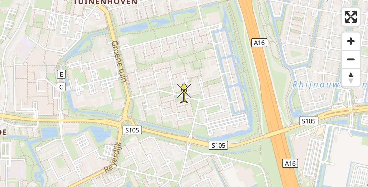 Routekaart van de vlucht: Lifeliner 2 naar Rotterdam