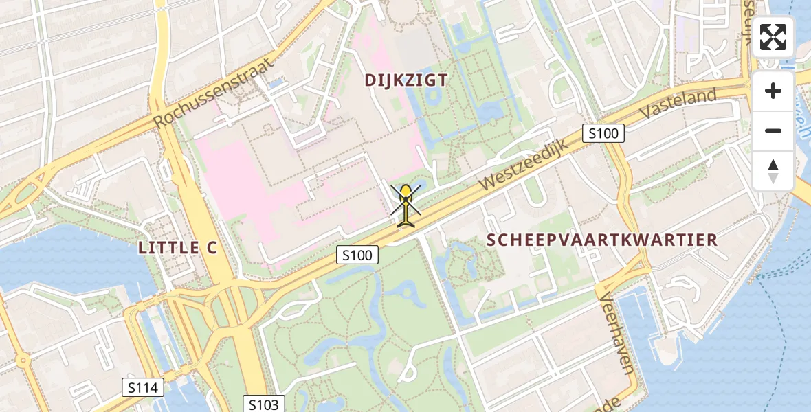 Routekaart van de vlucht: Lifeliner 2 naar Erasmus MC