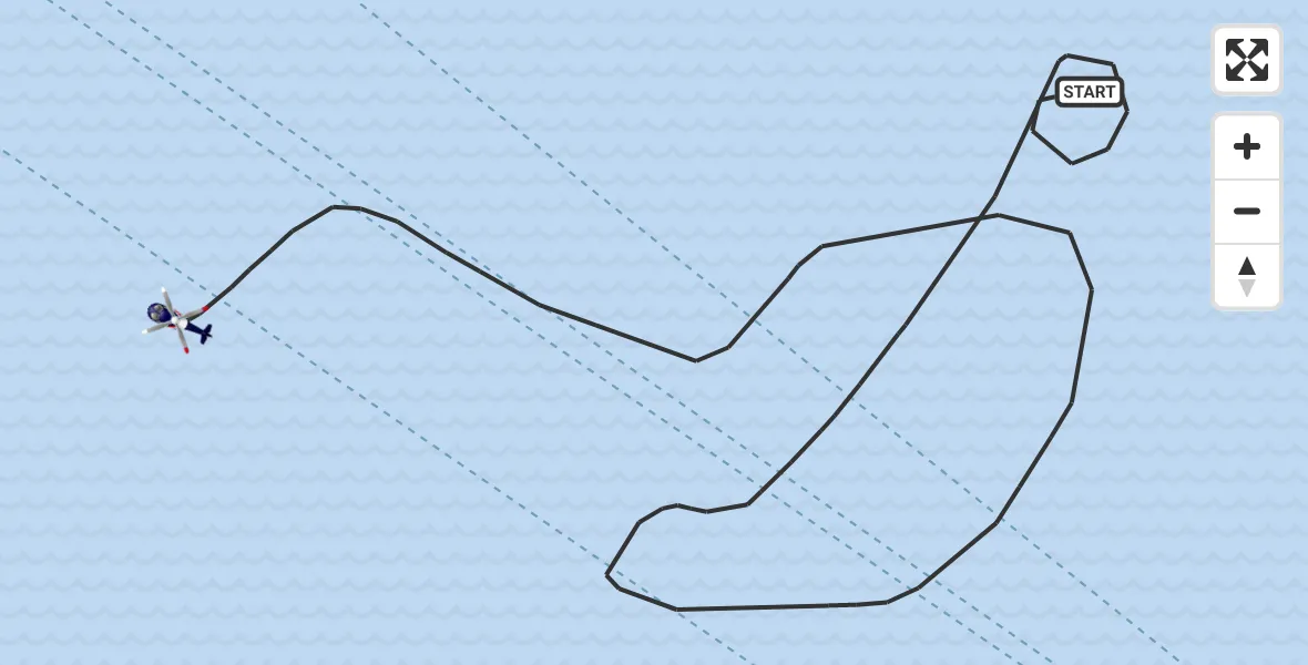 Vluchtroute Politiehelikopter van  naar 