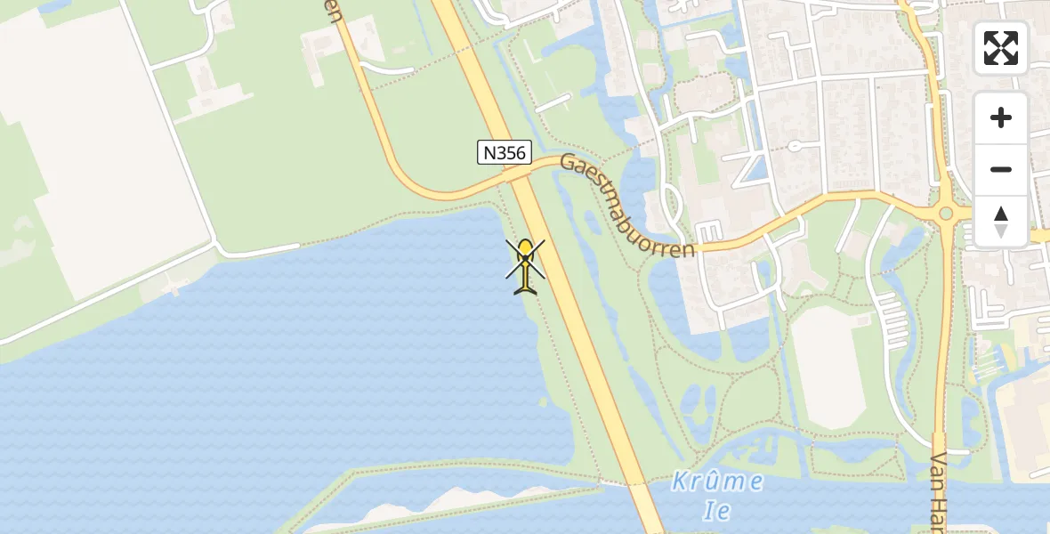 Routekaart van de vlucht: Lifeliner 4 naar Burgum