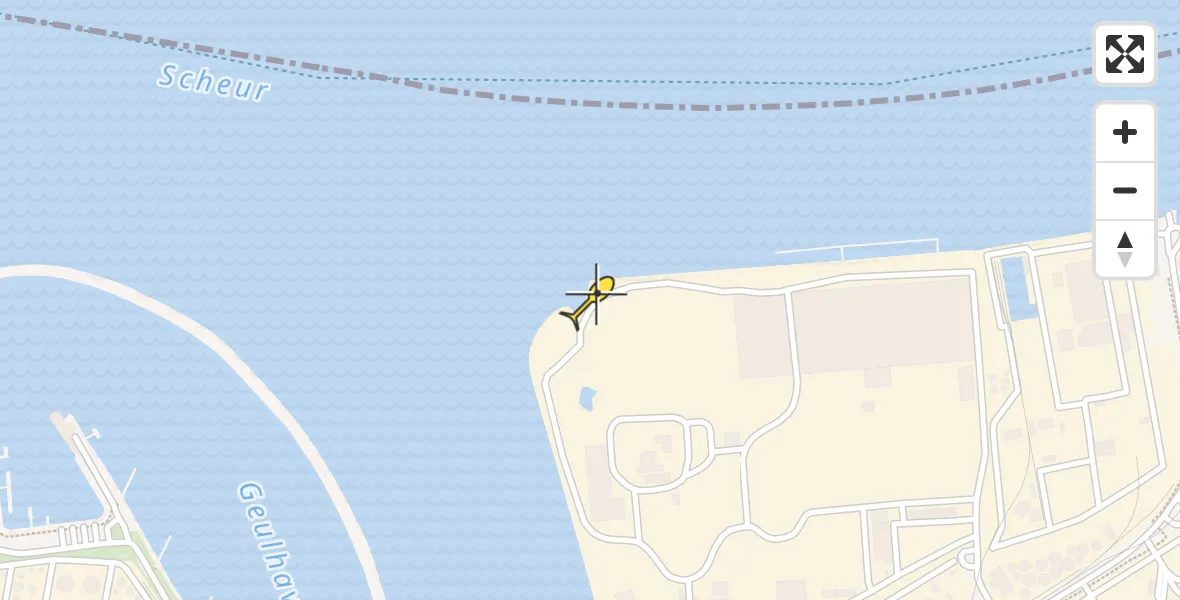 Routekaart van de vlucht: Lifeliner 2 naar Vondelingenplaat