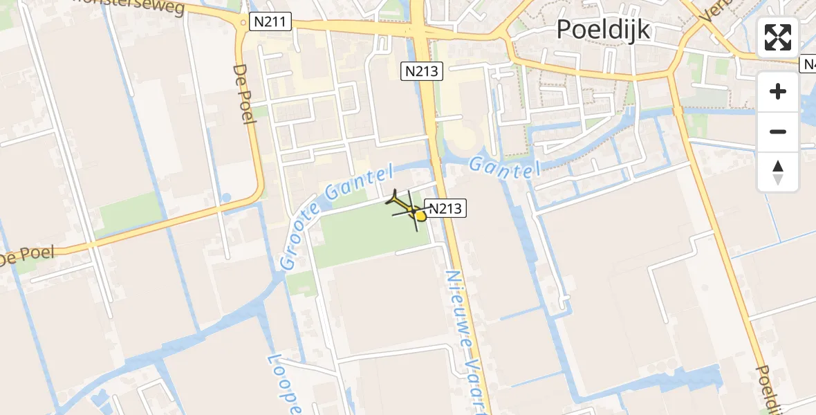 Routekaart van de vlucht: Lifeliner 1 naar Honselersdijk