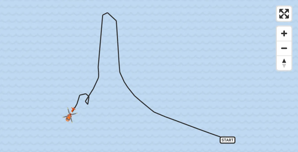 Vluchtroute Kustwachthelikopter van  naar 