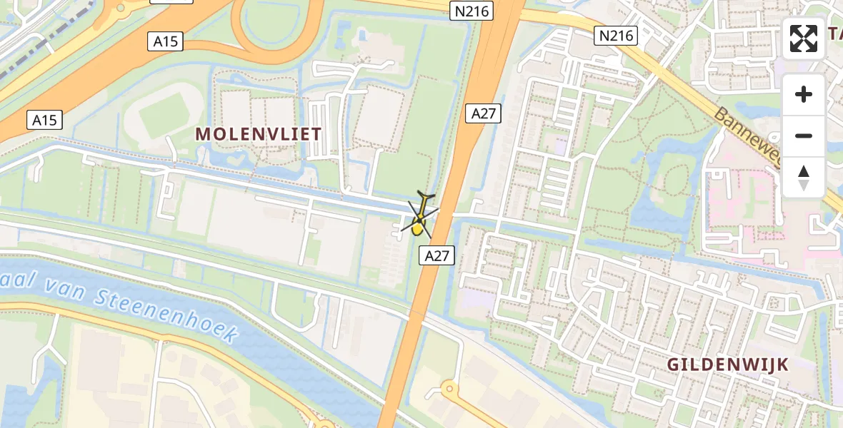 Routekaart van de vlucht: Lifeliner 2 naar Gorinchem