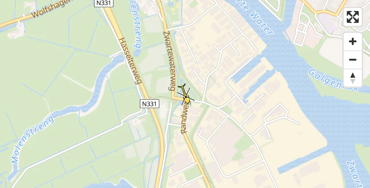 Routekaart van de vlucht: Lifeliner 4 naar Hasselt