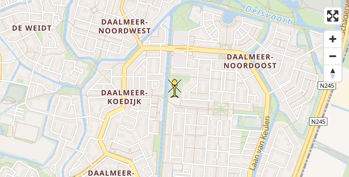 Routekaart van de vlucht: Lifeliner 1 naar Alkmaar