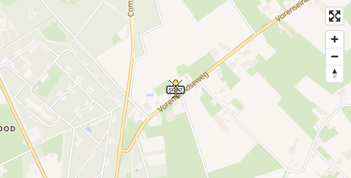 Routekaart van de vlucht: Lifeliner 2 naar Sprundel, Vorenseindseweg