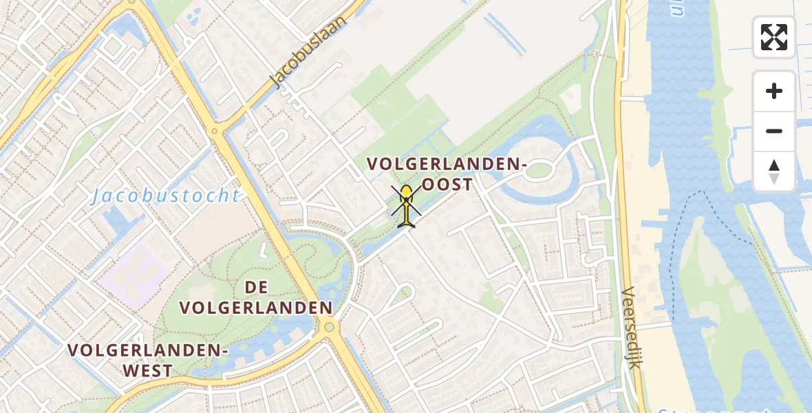 Routekaart van de vlucht: Lifeliner 2 naar Hendrik-Ido-Ambacht