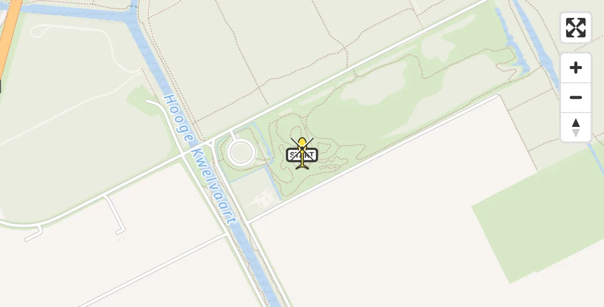 Routekaart van de vlucht: Kustwachthelikopter naar Wieringerwerf, Sluitgatweg