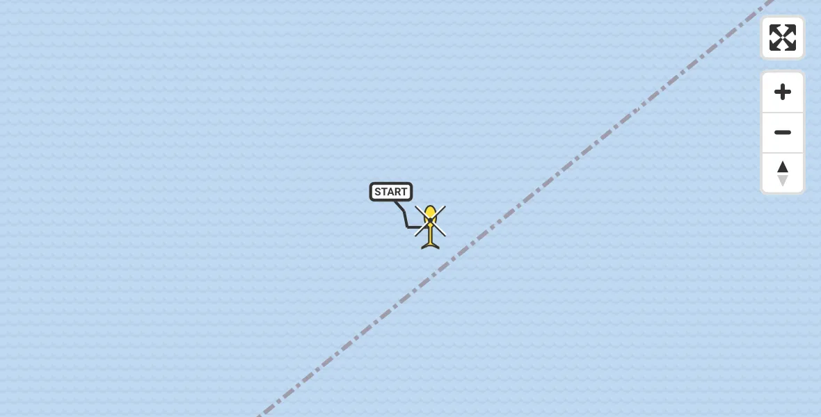 Routekaart van de vlucht: Kustwachthelikopter naar Den Hoorn