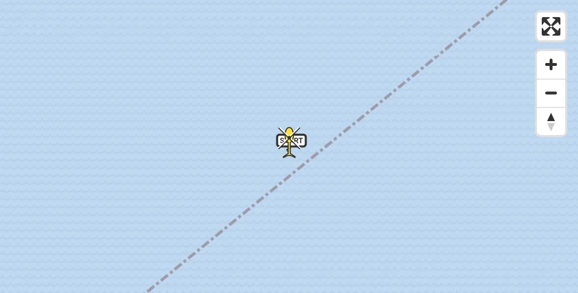 Routekaart van de vlucht: Kustwachthelikopter naar Den Hoorn