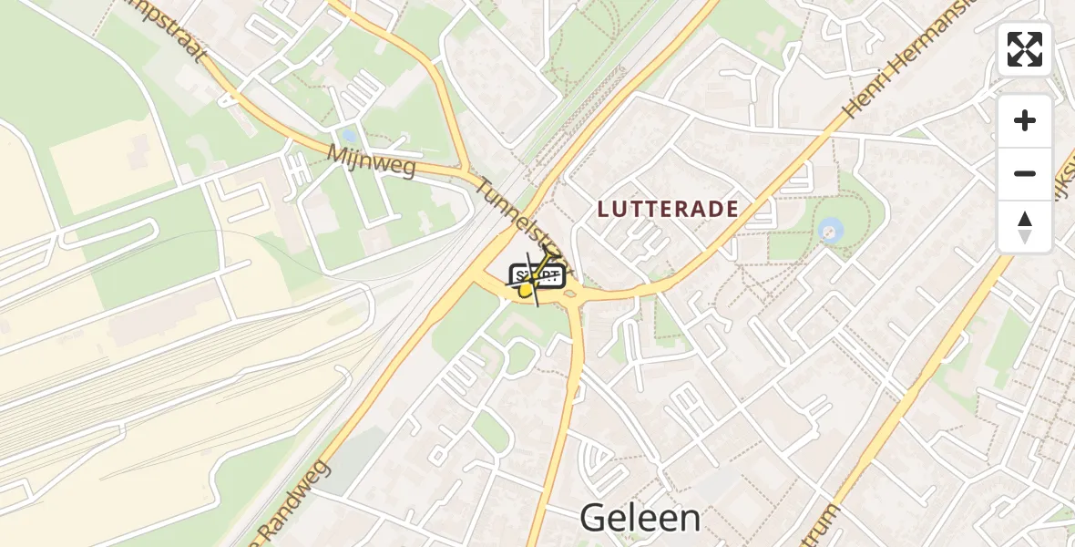 Routekaart van de vlucht: Lifeliner 3 naar Geleen, Hellingstockstraat