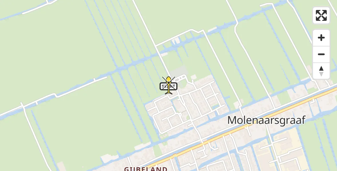 Routekaart van de vlucht: Lifeliner 2 naar Brandwijk, Kamperfoelie