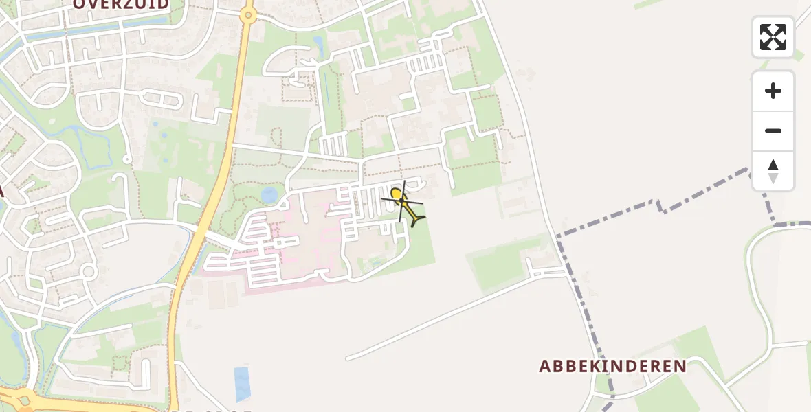 Routekaart van de vlucht: Lifeliner 2 naar Goes