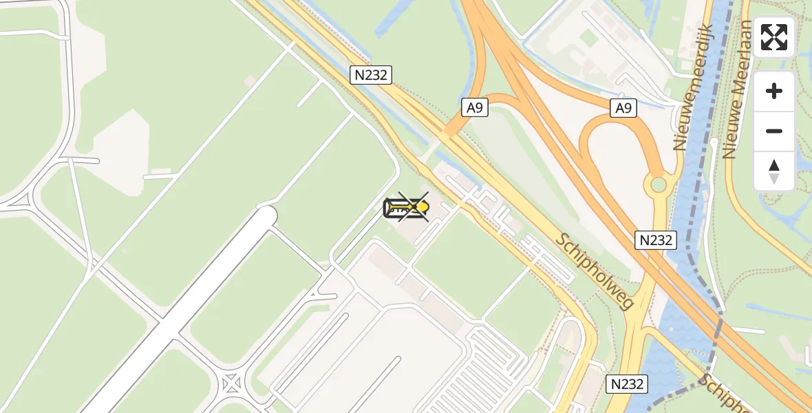 Routekaart van de vlucht: Politiehelikopter naar Schiphol, Walaardt Sacréstraat