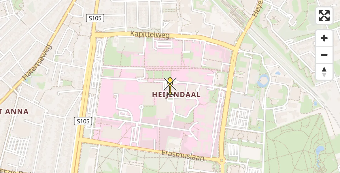 Routekaart van de vlucht: Lifeliner 3 naar Radboud Universitair Medisch Centrum