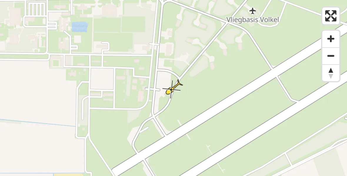 Routekaart van de vlucht: Lifeliner 3 naar Vliegbasis Volkel