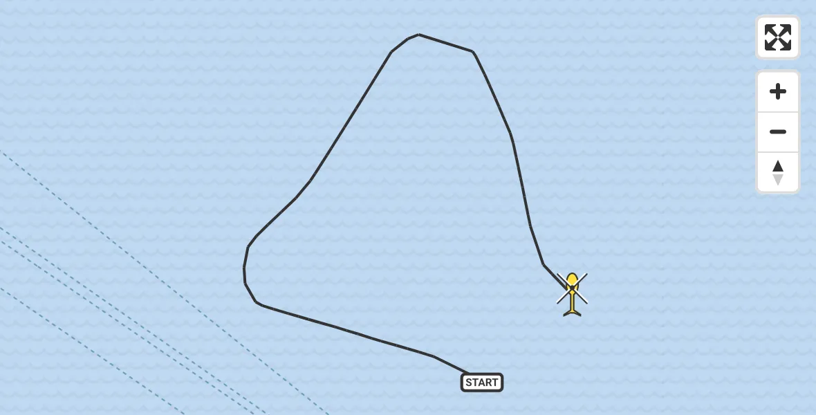 Vluchtroute Politiehelikopter van  naar 