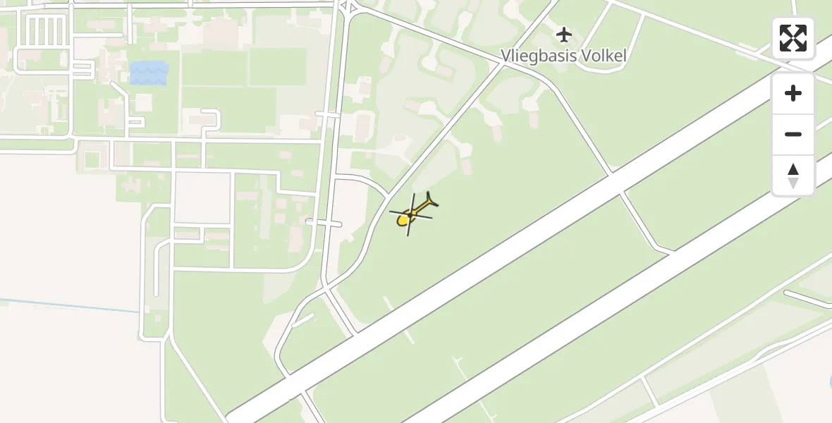 Routekaart van de vlucht: Lifeliner 3 naar Vliegbasis Volkel