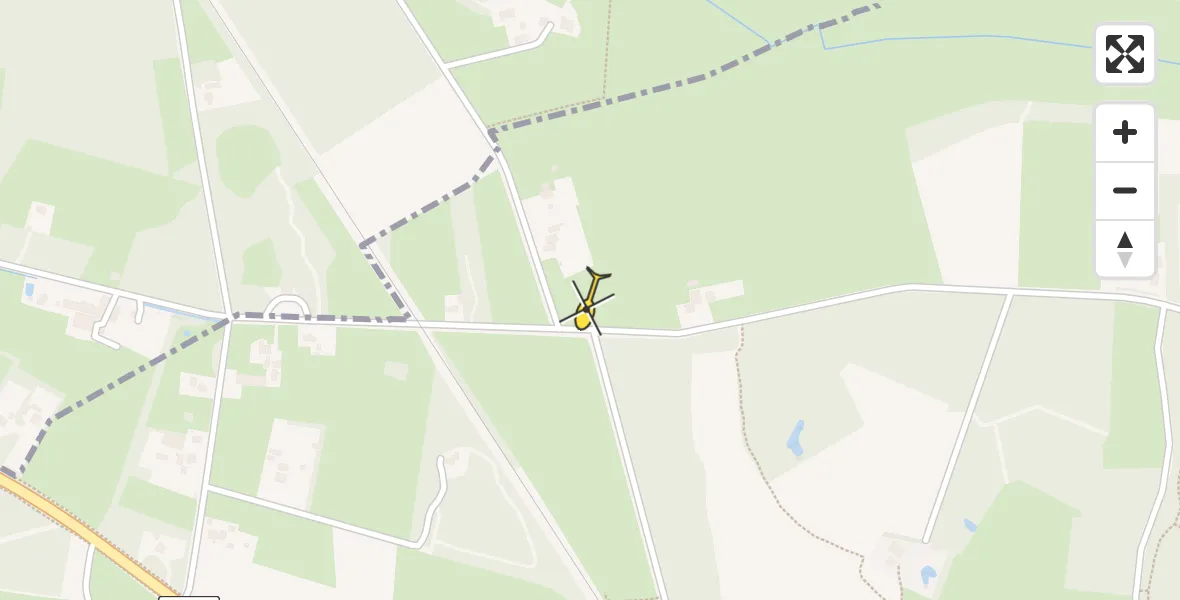 Routekaart van de vlucht: Lifeliner 3 naar Vorden