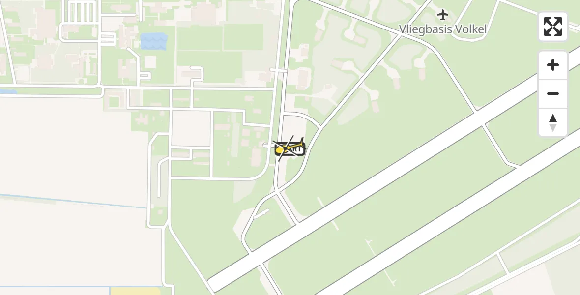 Routekaart van de vlucht: Lifeliner 3 naar Vliegbasis Volkel, Zeelandsedijk