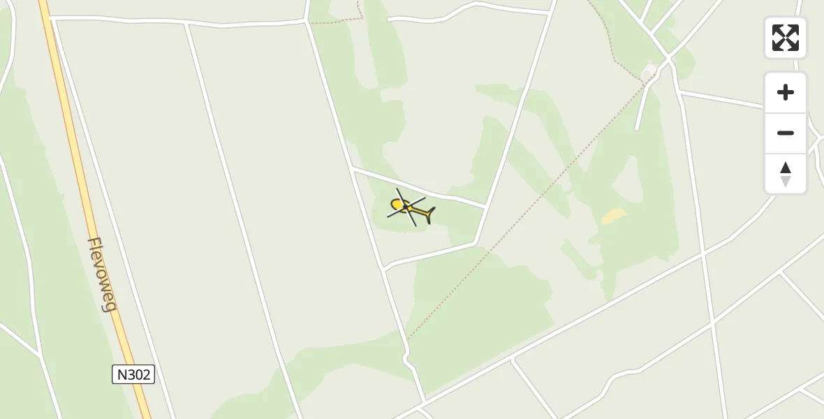 Routekaart van de vlucht: Politieheli naar Ermelo